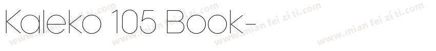 Kaleko 105 Book字体转换